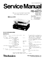 Technics - RSM-273 - Service manual 